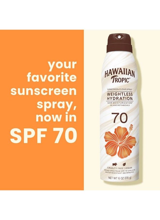 Hawaiian Tropic رذاذ واقي من الشمس خفيف الوزن بعامل حماية من الشمس 70: رذاذ واقي من الشمس بعامل حماية 70 عالي وواقي من الشمس خالٍ من الأوكسي بنزون وواقي من الشمس مرطب بعامل حماية 70، 6 أونصات  - Image 4