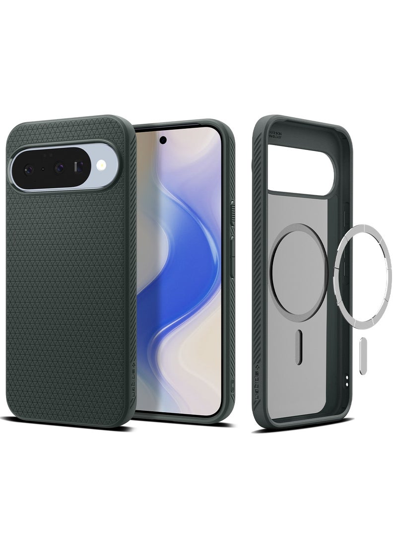Spigen Liquid Air MagFit Google Pixel 10 Case / Pixel 10 PRO Case Cover [Pixelsnap and MagSafe compatible] - Abyss Green