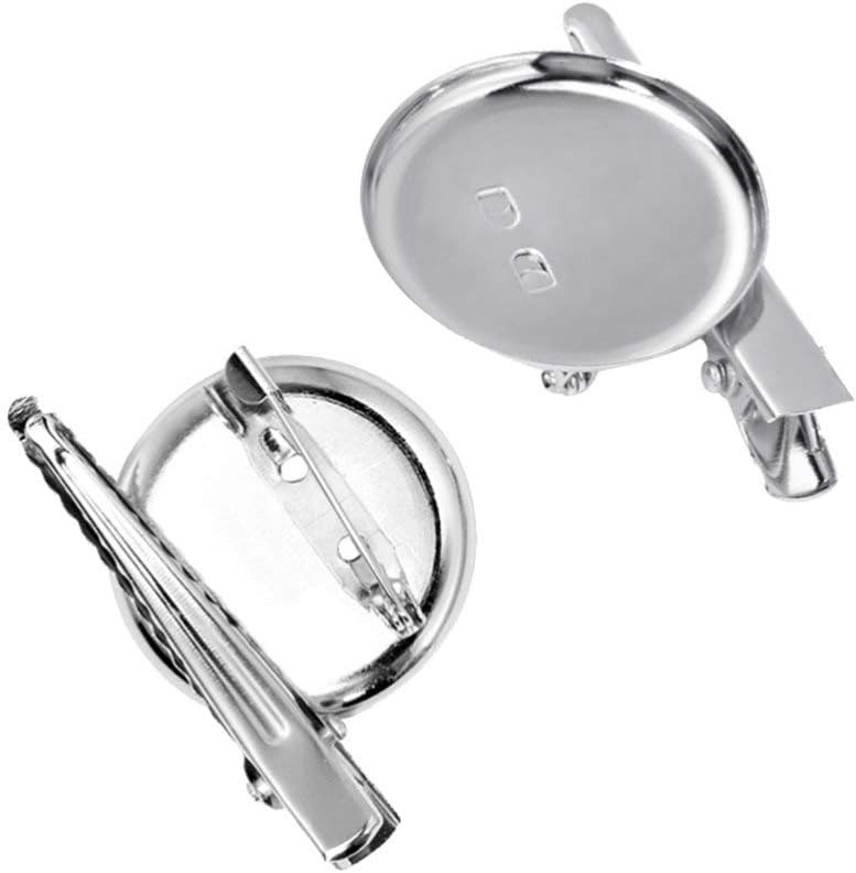 comfrt Brooch Pins Backs Breast Pin Tray Disk Base Blank Disc with Safety Pin for DIY Jewelry Supplies 3cm 20Pcs - Image 1