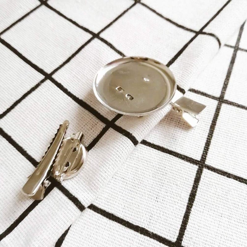 comfrt Brooch Pins Backs Breast Pin Tray Disk Base Blank Disc with Safety Pin for DIY Jewelry Supplies 3cm 20Pcs - Image 3