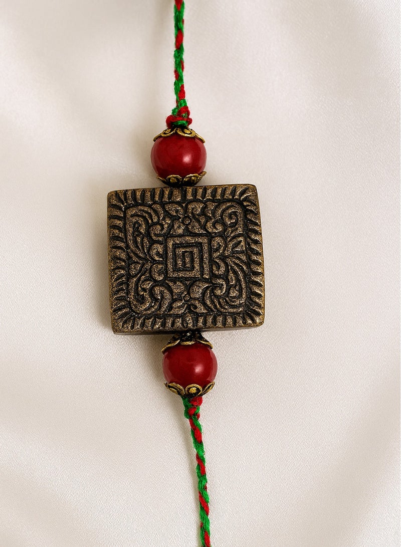 Handmade Vintage Rakhi with Roli-Chawal Unique Raksha Bandhan Rakhi - 36cm