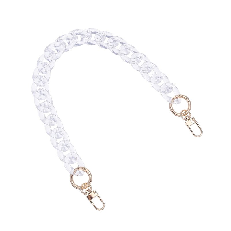 PH PandaHall 165 Inch Clear Acrylic Bag Chain Strap Transparent Purse Strap Extender with Alloy Clasp for Handbag Purse Shoulder Bag Tote - Image 1