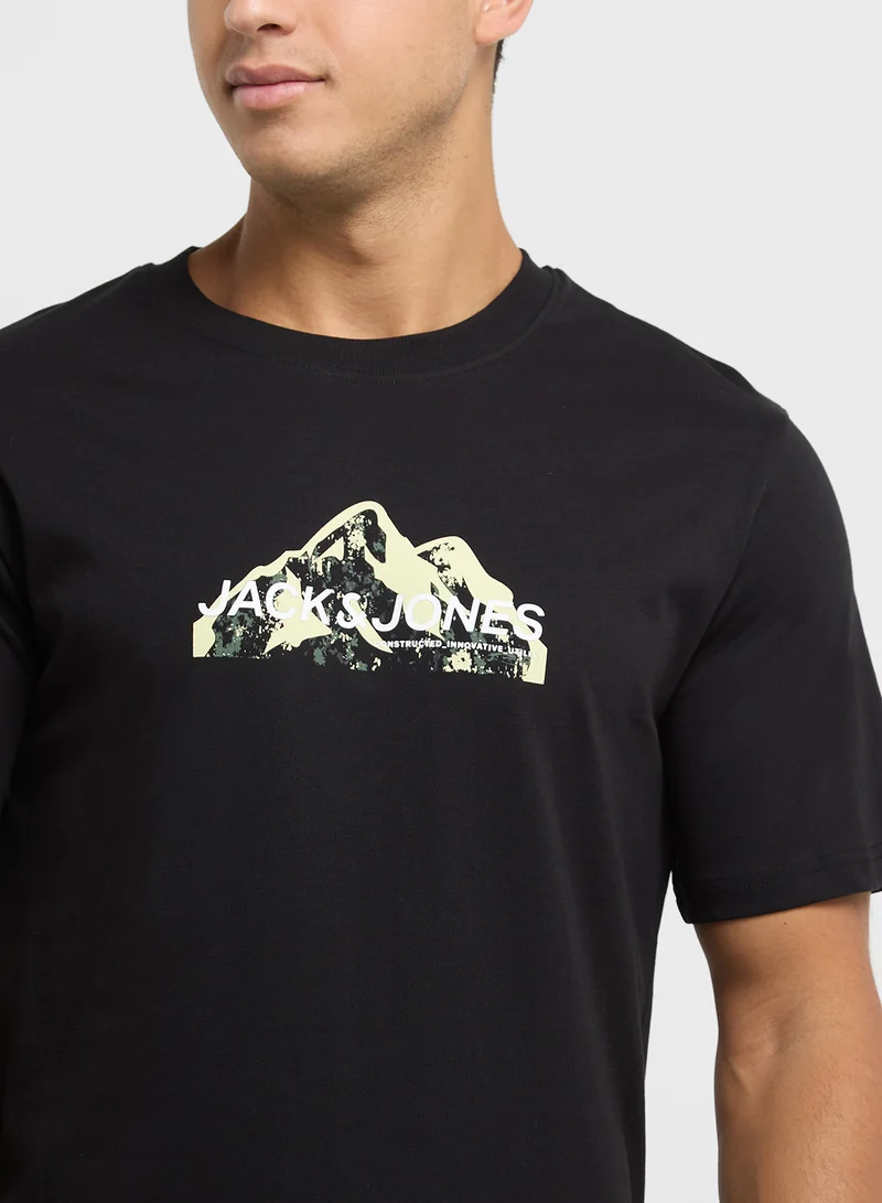 JACK & JONES Jcomountain Graphic Short Sleeve T-Shirt