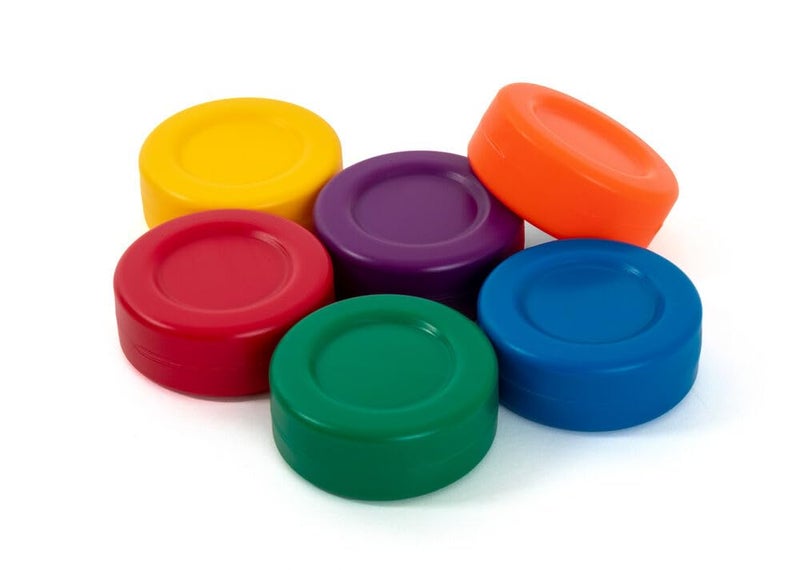 Cramer Cosom Floor Hockey and Street Hockey Pucks for Hockey Practice and Training, High School Physical Education Equipment, Lightweight Plastic For Fast Action, Rugged, All Surface, Set of 6 Colors - Image 1