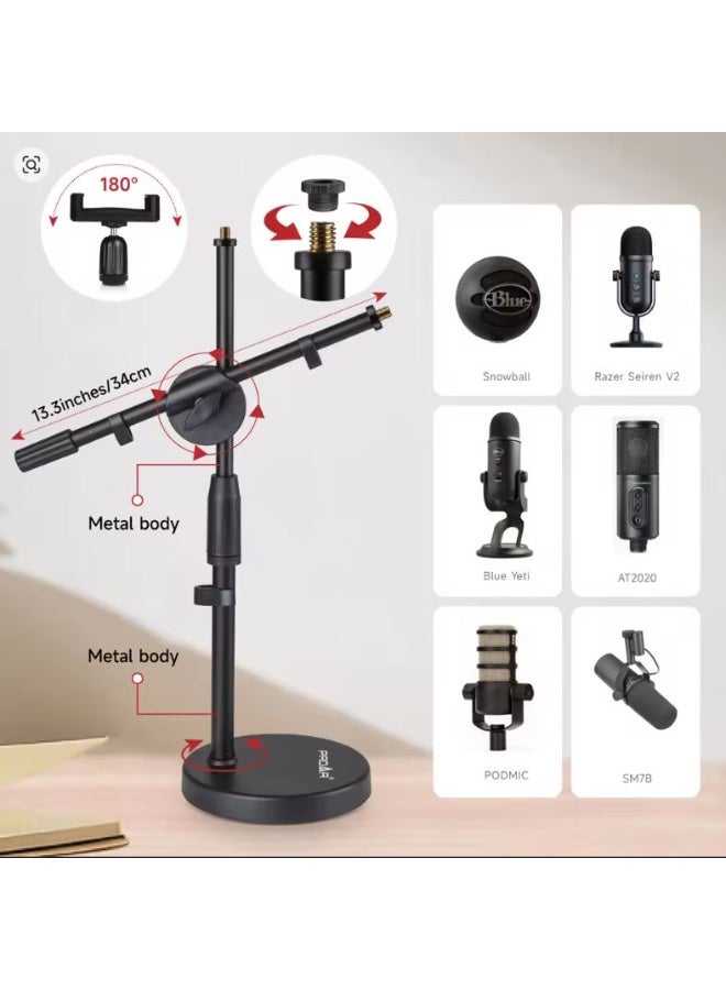 عام Generic Microphone Stand with Phone Holder TS-1 - Image 3