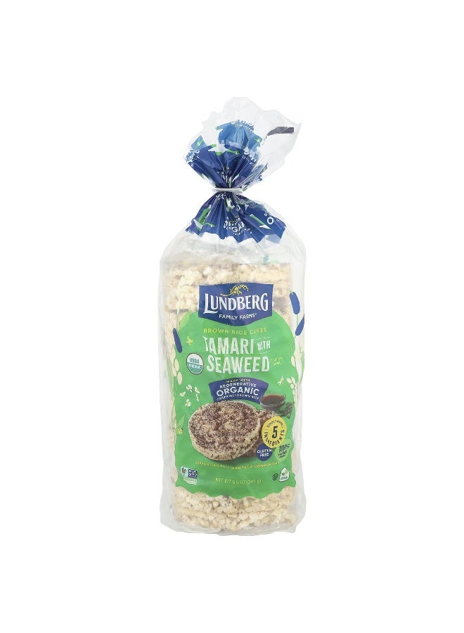 Lundberg Lundberg, Organic Brown Rice Cakes, Tamari with Seaweed, 8.5 oz (241 g) - Image 1