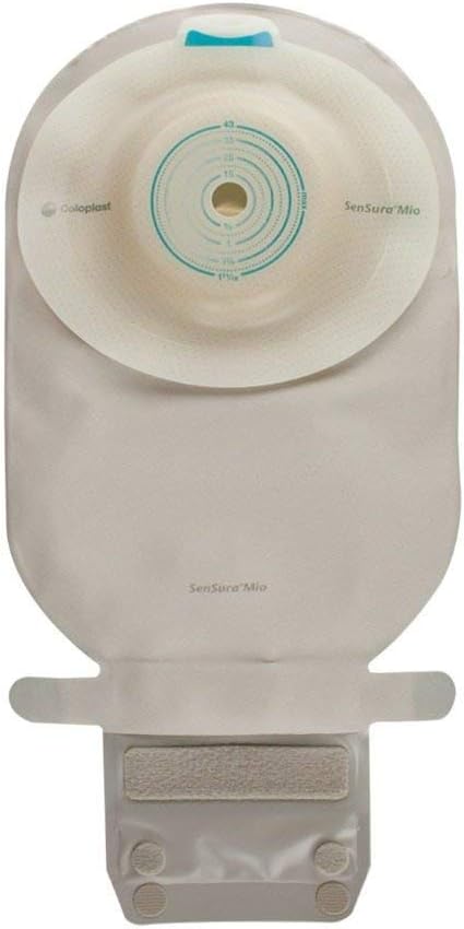 SenSura Mio Convex Ostomy Pouch Drainable 1.25" Stoma 11 Inch Length, Maxi 1pc System Opaque Gray 16727, 10 Ct