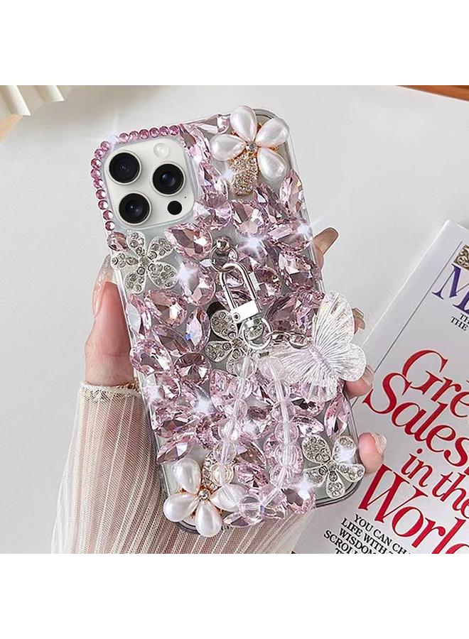 Zaboon Case For iPhone 12 Pro Max Handmade Butterfly Diamond Inlay PC Phone Case - Image 1