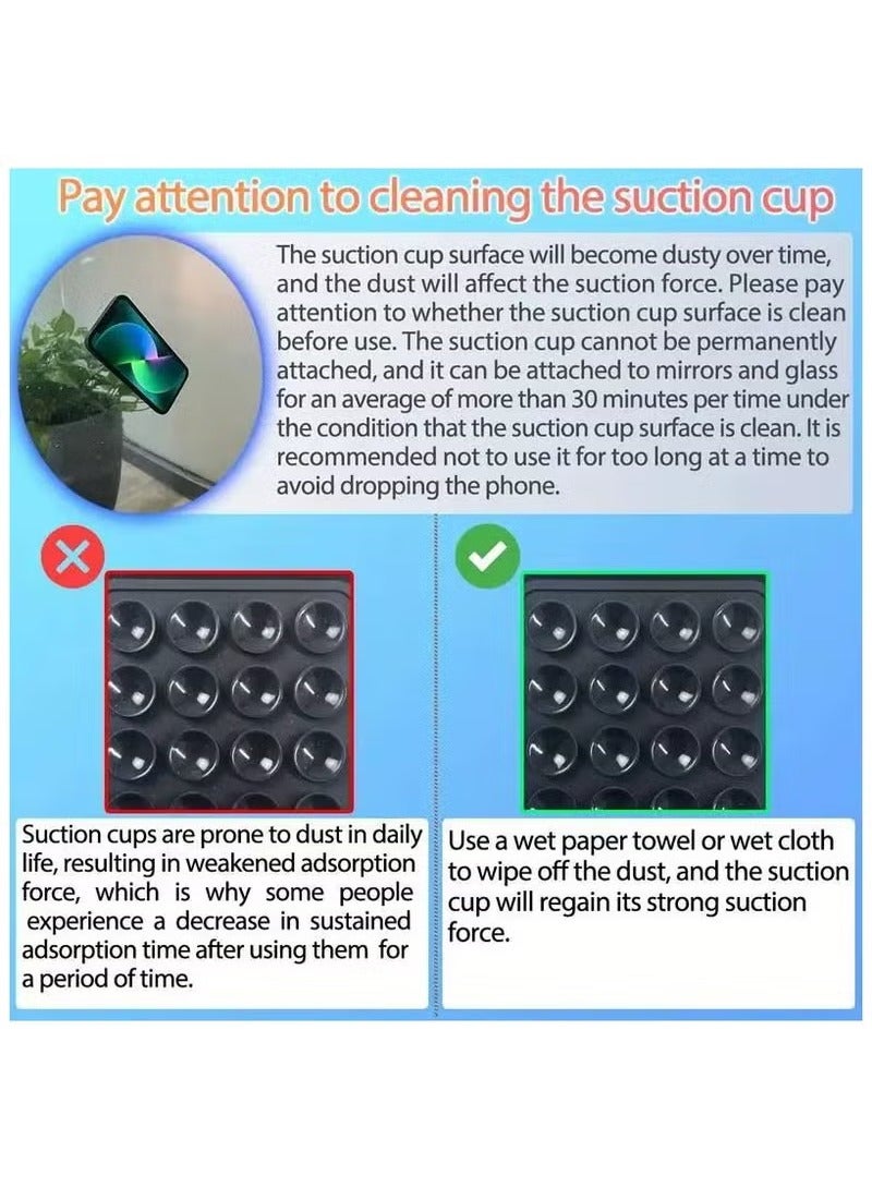 MIGOFAST Silicone Suction Cup Wall Stand Mat Multifunctional 24 Square Suction Phone Anti Slip Wall Phone Holder Mount - Image 3