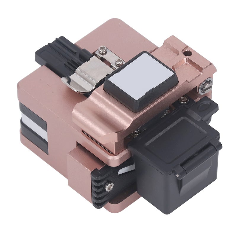 Fiber Cleaver Cold Connection Hot Melting High Accuracy Cutter Cutting Tool with Waste Box Gold - Image 1