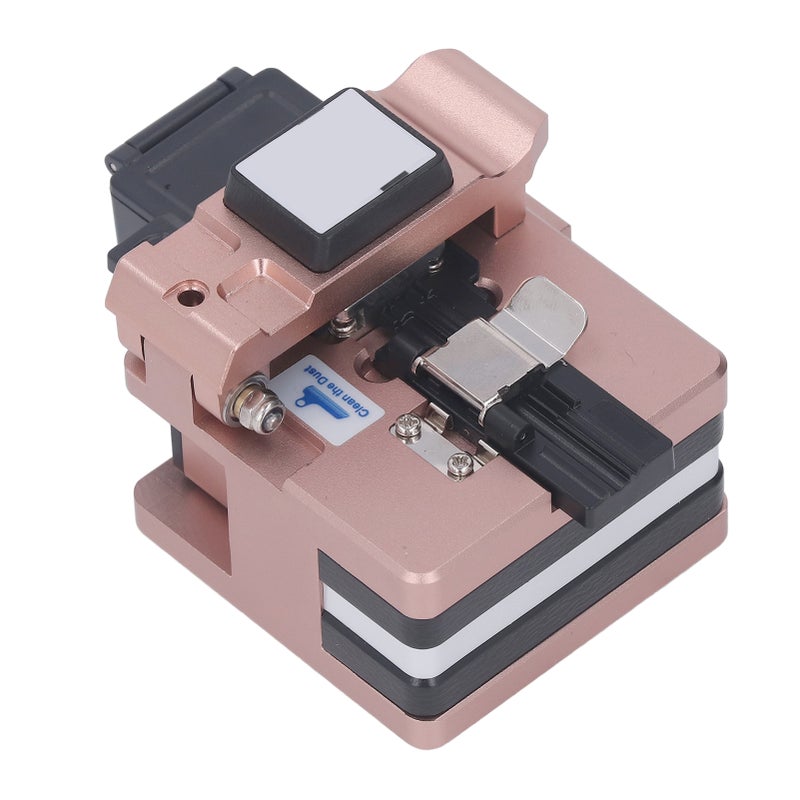 Fiber Cleaver Cold Connection Hot Melting High Accuracy Cutter Cutting Tool with Waste Box Gold - Image 5