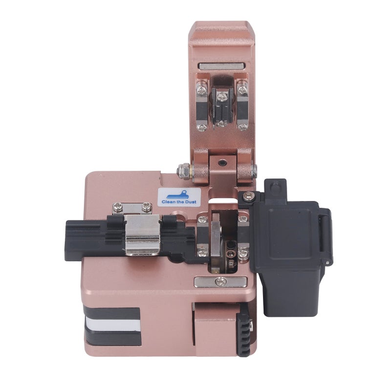 Fiber Cleaver Cold Connection Hot Melting High Accuracy Cutter Cutting Tool with Waste Box Gold - Image 3