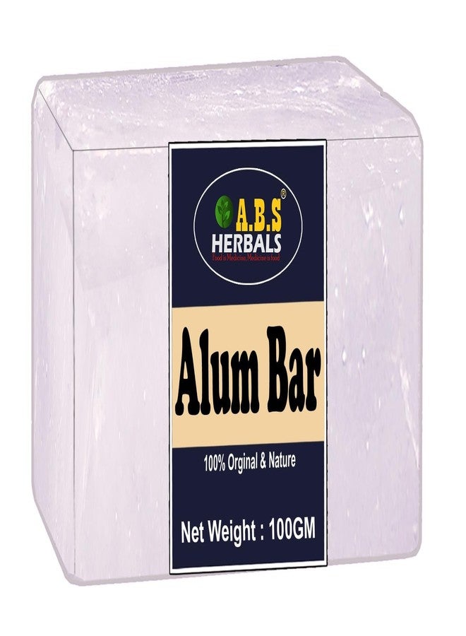 ABS HERBALS: Organic Alum bar,Shaving Kit Aid, Crystal White Alum Bar for Underarms & Shaving. Phitkari and Fitkari Bar.(Pack of 100Gm -1). - Image 1