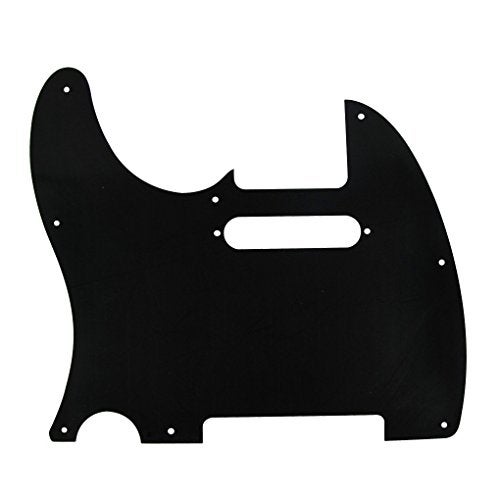 FLEOR 8 Hole TL Pickguard Scratch Plate with Pickguard Screws Set Fit USA/MX Standard TL Style Pickguard Replacement, 4Ply Black Pearl - Image 5