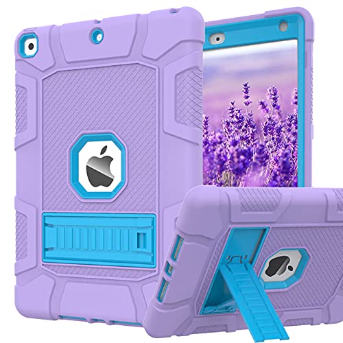 Rantice iPad 9th Generation Case iPad 8th Generation Case iPad 7th Generation Case Hybrid Shockproof Rugged Drop Protection Cover with Kickstand for iPad 102 PurpleBlue