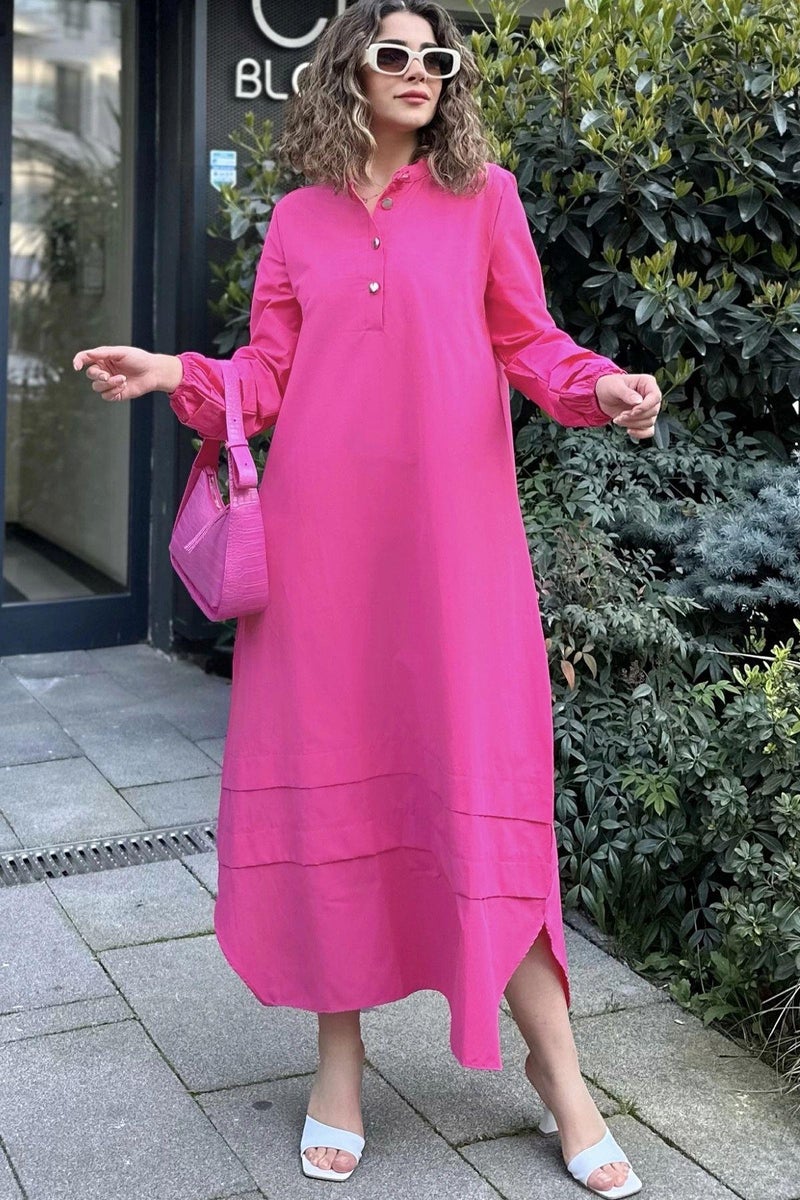 Weshaya فستان نسائي فوشيا - Image 4