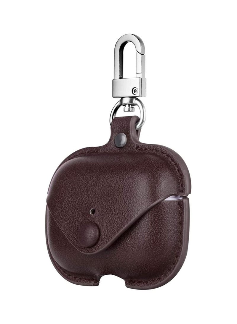 BGM - Genuine Leather Case Compatible with AirPods Pro Case, Protective Cover for Apple AirPods pro Case Headphones EarPods, Soft Leather Cover with Keychain Hook - Image 1