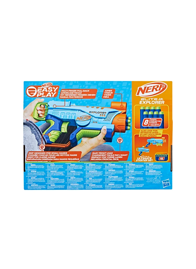 نيرف Elite Junior Explorer Easy-Play Toy Foam Blaster, 8 Elite Darts, Blasters For Kids Outdoor Games, Ages 6 And Up (Colour May Vary)