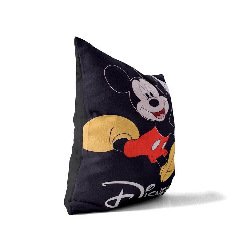 Kuber Industries Kuber Industries Disney Minnie Mickey Print Silk Special Long Crush Cushion Covers (16"x16") Set of 4, Black & Red (KUBMART0137) - Image 5