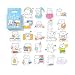 Obujopal 46 Pcs Small Cute White Cat Stickers for Scrapbooking Diary Laptop Junk Journal Notebook Kids Envelope Card Making Diary Planner Craft DIY Craft Decoration 23 Patterns - Image 2