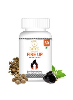 7 Days 7Daysnatural Fire Up Capsule For Men & Women Testosterone Booster Supplemnet With Safed Musli, Ashwagandha - 60 Capsules  - Image 1