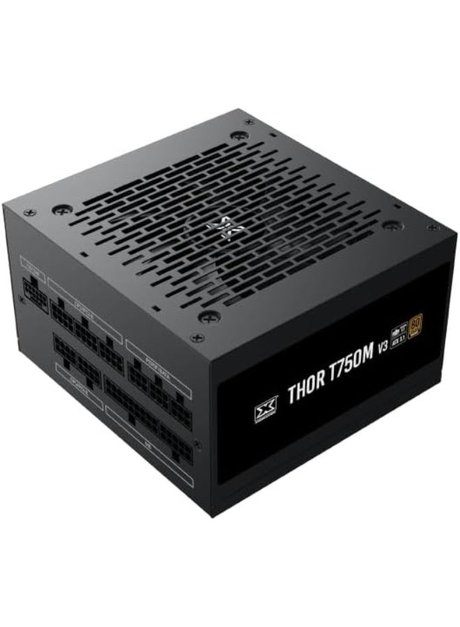 زيجماتيك ثور T750M V3 (نطاق كامل، 80+برونز، DF APFC و DC إلى DC، مروحة TW12cm، كابل مسطح كامل التوصيل باللون الأسود، الجيل 5.1، سلك SASO، صندوق ملون) - Image 1