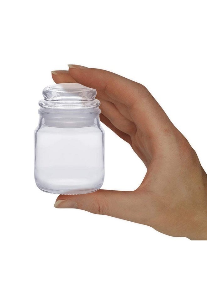 Cloudmart Cloudmart 100Ml Spice Storage Glass Jar, Kitchen Storage Jars, Honey Jar And Container, Spice Masala Jar - Airtight Lid With Rubberised Silicone Stopper (Pop Jar, 100Ml, Set Of 12) - Clear  - Image 3