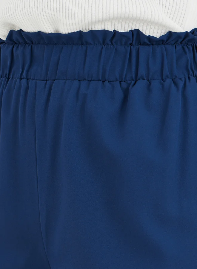Take Two Take Two Solid Elastic Waist Wide Leg Pants