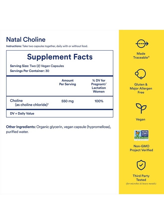 Ritual Natal Choline Supplement, 550mg, Supports Baby's Cognitive Function When Taken During Pregnancy and Choline Content in Breastmilk*, 30 Day Supply - Image 5