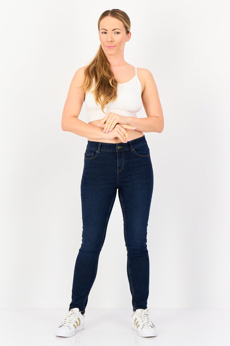 VERO MODA I Scenery by Vero Moda Women Skinny Fit Wash Stretchable Denim, Navy - Image 4