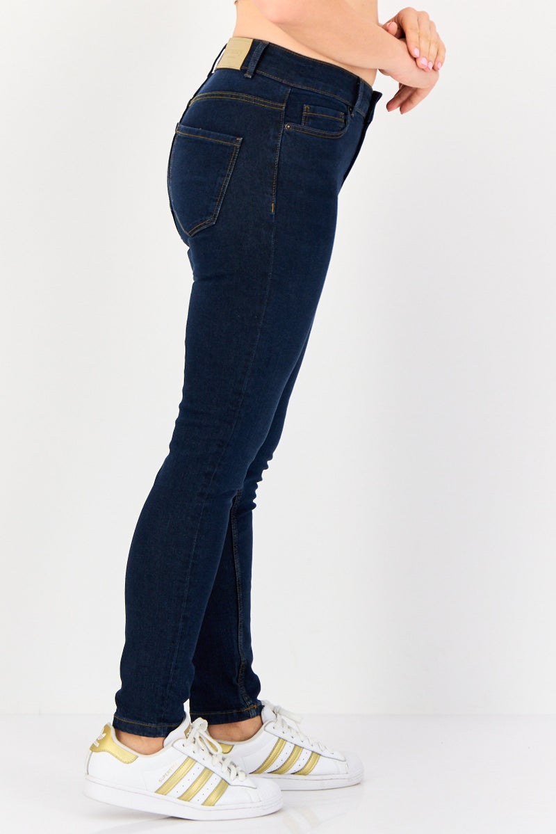 VERO MODA I Scenery by Vero Moda Women Skinny Fit Wash Stretchable Denim, Navy - Image 2