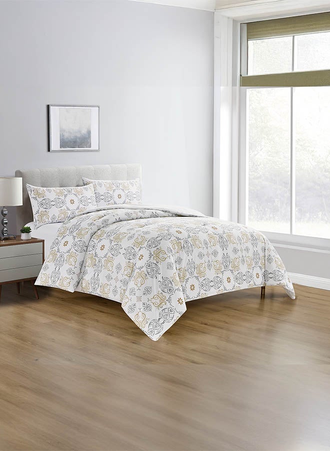 In-House Viola | Microfiber Comforter Set 4 Pieces - King - 260x240 cm - Multicolor  - Image 1