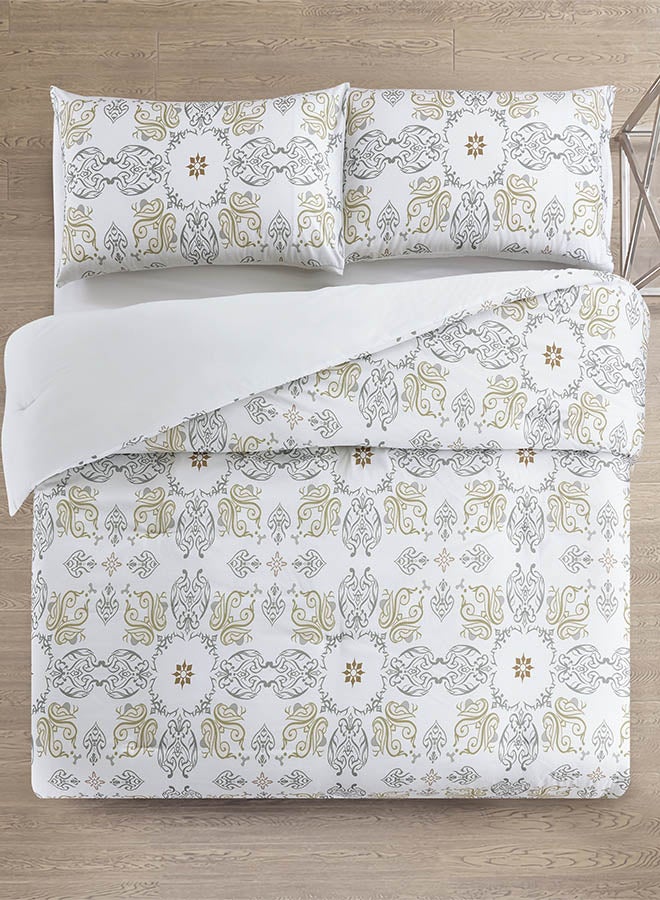 In-House Viola | Microfiber Comforter Set 4 Pieces - King - 260x240 cm - Multicolor  - Image 2