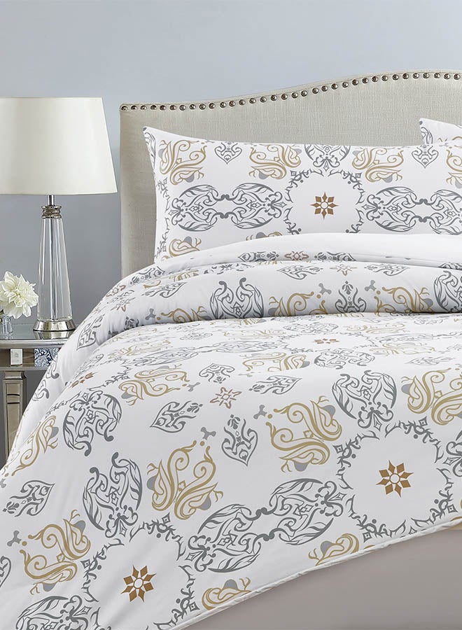 In-House Viola | Microfiber Comforter Set 4 Pieces - King - 260x240 cm - Multicolor  - Image 3