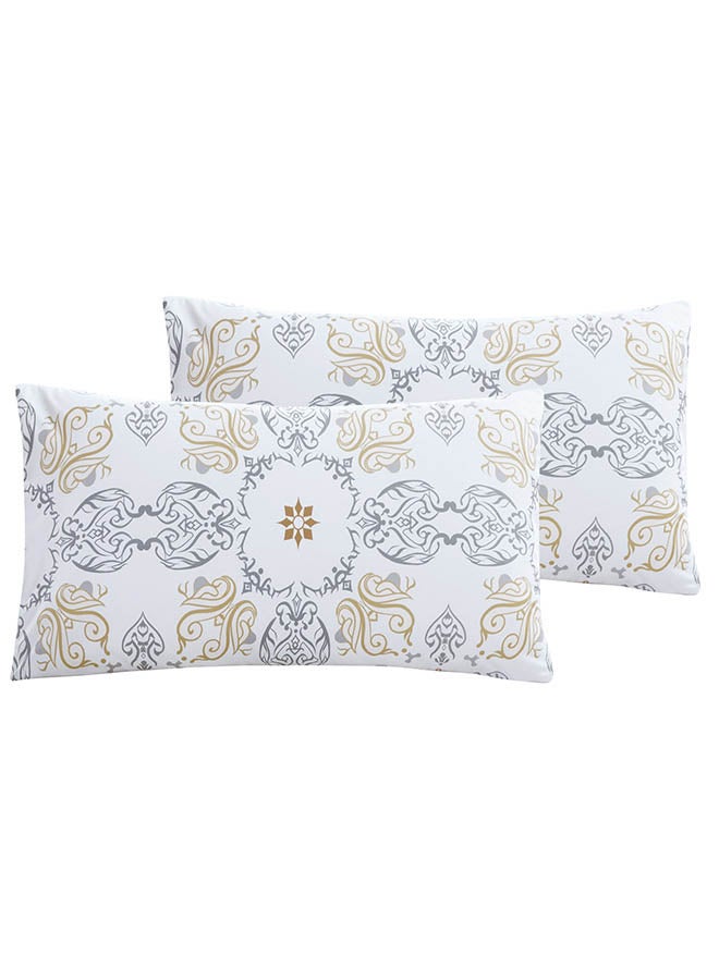 In-House Viola | Microfiber Comforter Set 4 Pieces - King - 260x240 cm - Multicolor  - Image 4