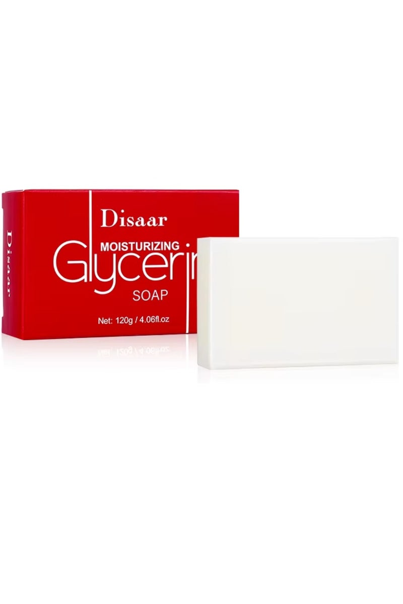 Disaar صابون الجلسرين المرطب 120 جرام مستخلص حليب العسل ينظف المسام ويعزز إشراقة البشرة ويعطي ترطيباً عميقاً للوجه والجسم - Image 1