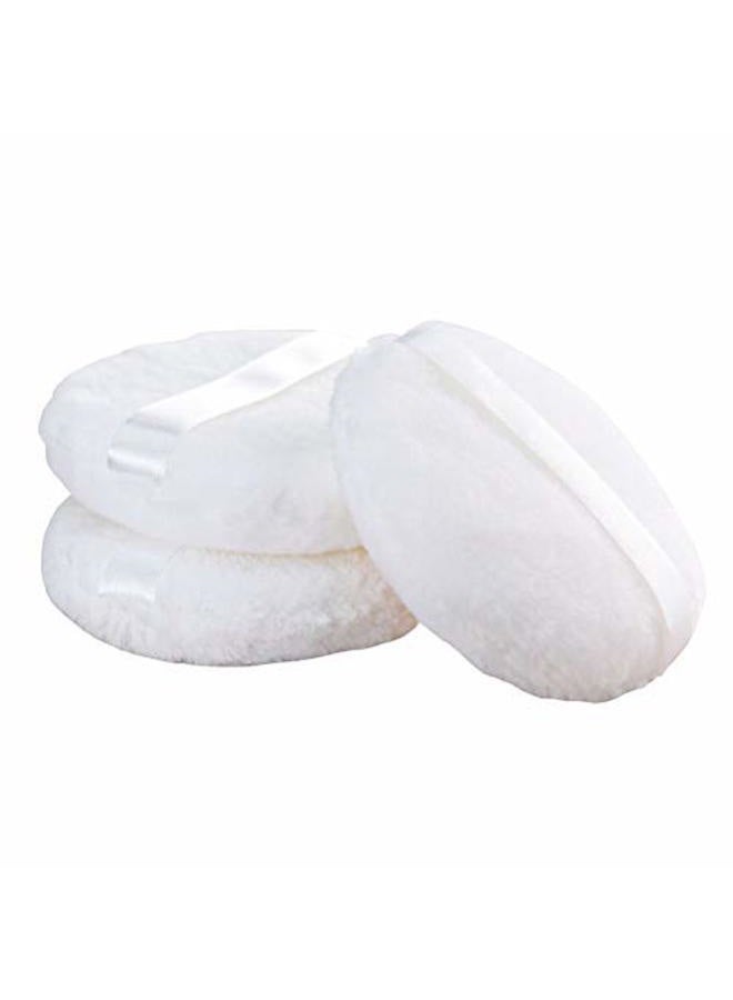 Joly Loose powder Puff, 4.12' Large Body Puff W Ribbon (10.5cm) (3PCS)