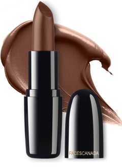 Faces Canada FACESCANADA Weightless Creme Finish Lipstick Dark Cocoa Brown 4G Creamy FinishSmooth Texture  Long Lasting Rich Color Hydrated Lips Vitamin E Jojoba Oil Shea Butter Almond Oil  - Image 1