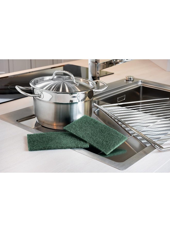 Scotch Brite وسادة تنظيف كلاسيكية ثقيلة، 9 وحدات/عبوة | إسفنجة مطبخ | إسفنجة أطباق | فرشاة | تنظيف متعدد الأغراض | آمنة للطعام | غير صدئة | مطبخ، جراج، خارجي - Image 3