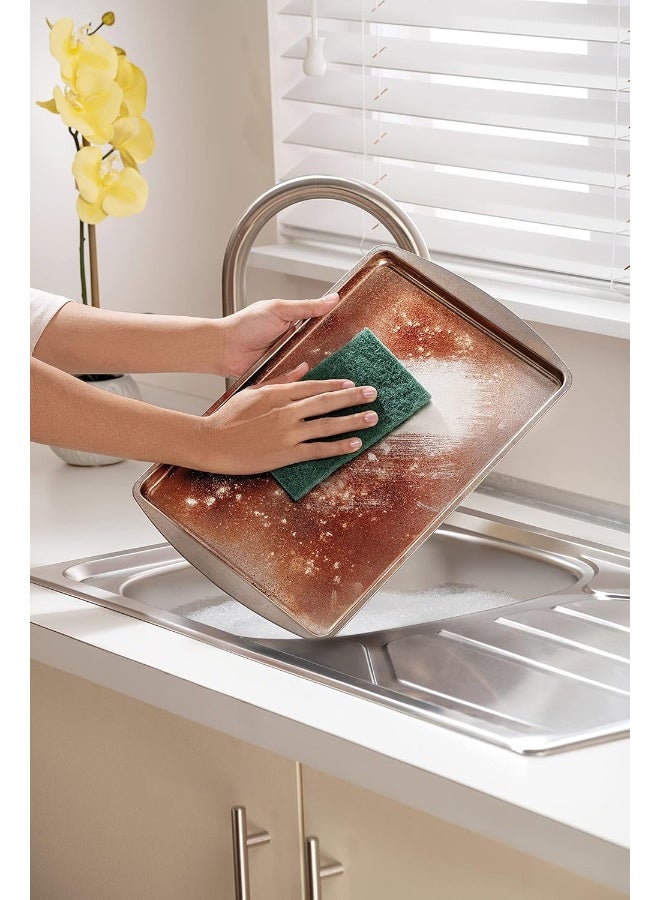 Scotch Brite وسادة تنظيف كلاسيكية ثقيلة، 9 وحدات/عبوة | إسفنجة مطبخ | إسفنجة أطباق | فرشاة | تنظيف متعدد الأغراض | آمنة للطعام | غير صدئة | مطبخ، جراج، خارجي - Image 5