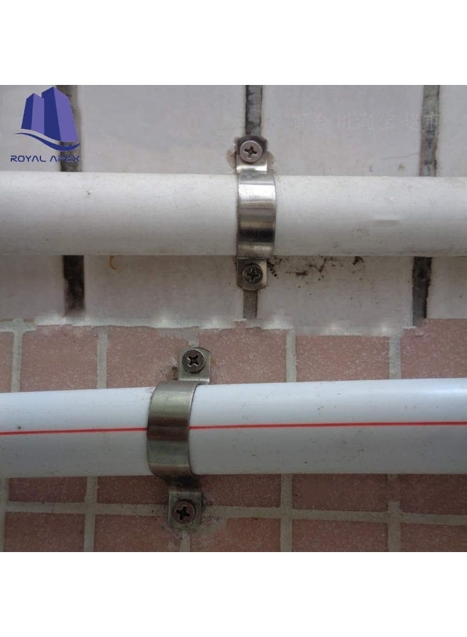 Royal Apex Galvanized Gi U Clamps Fastener Hanger Pipe Clamps Clip With Screw And Plug For Conduit Pipe Fixing Bracket And Support Water Pipe And Gas Pipe 10 Pcs 3 Inch - Image 4