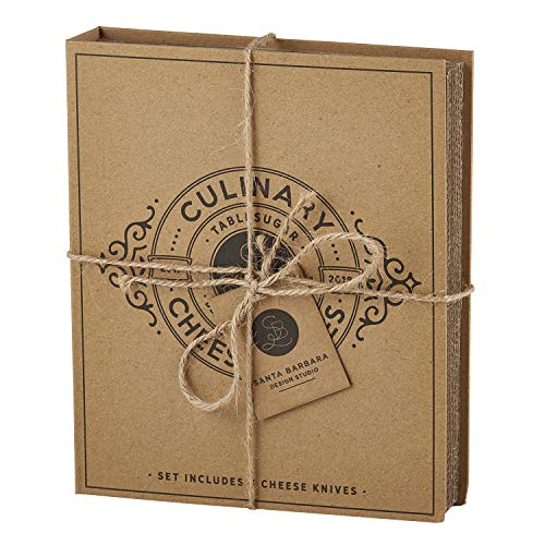 Santa Barbara Design Studio Gift Set Kitchen Essentials TableSugar Kraft Cardboard Book Gift Box, 4-Pieces, Cheese Knives - Image 3