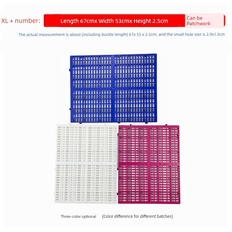 Dog cage mat Plastic floor mat Grid leaking board Pet cage mat Cat dog rabbit anti-slip mat Pad insulation - Image 4