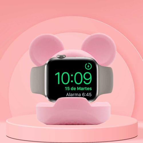 zougon Cute Mouse Charger Stand for Apple Watch, Silicone Desk Stand Holder for iWatch, Charging Station Dock Holder Compatible with All Apple Watch Series Ultra/SE/8/7/6/5/4/3/2/1 (Not Include Charger) - Image 1