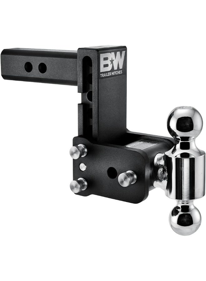 B&W Trailer Hitches B&W Trailer Hitches Tow & Stow - Fits 2" Receiver, Dual Ball (1-7/8" x 2"), 5" Drop, 10,000 GTW - TS10038B - Image 1