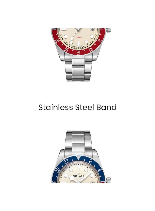 TORNADO Men's Stainless Steel Analog Watch T24006-SBSI - 40 mm - Image 5