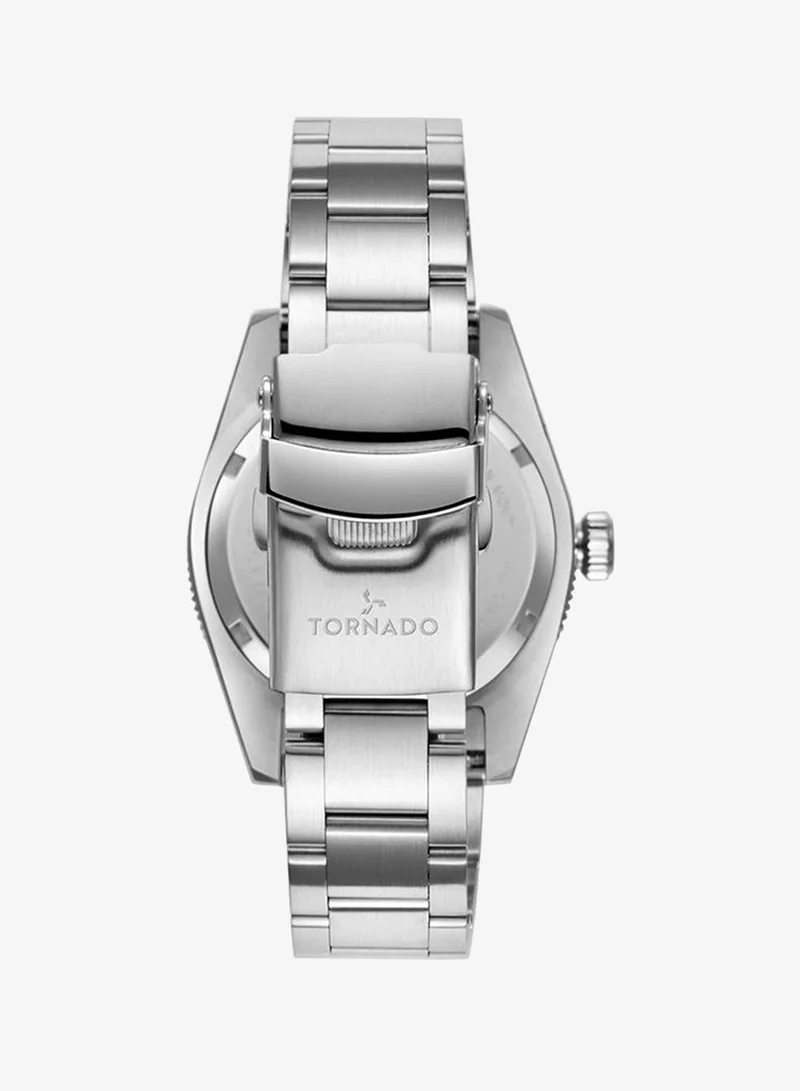 TORNADO Men's Stainless Steel Analog Watch T24006-SBSI - 40 mm