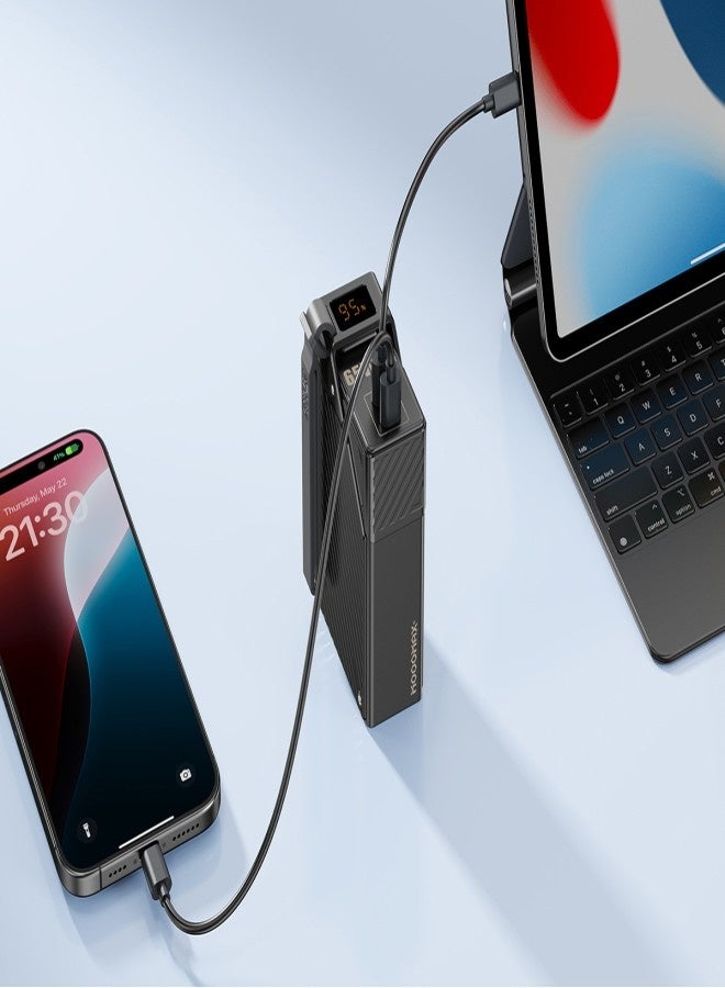 MOOGMAX power bank 20000mAh. Powerful power bank fast charging 65W. Dual-port fast charging battery (2* Type C PD charger). Portable powerbank supports laptop charging. powerbank 20000 with digital display. Portable charger iPhone, Samsung, Honor, & other phones & even laptops. From MOOGMAX - Image 4