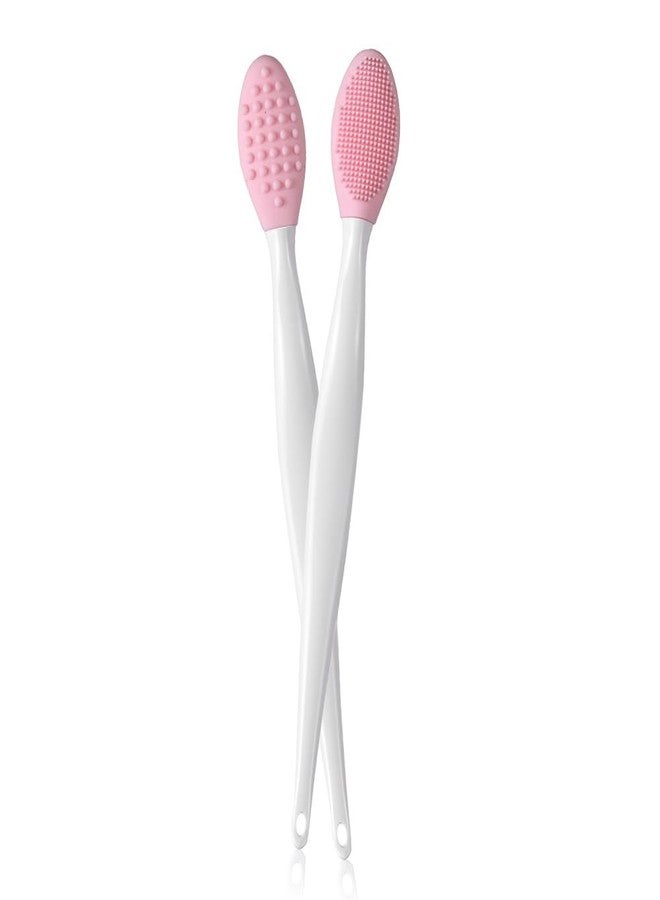 KitchenFest® Silicone Double Sided Lip/Nose Exfoliating for Blackheads Remover Cleaning Soft Bristles Brush, Random Color (M, 2) - Image 1