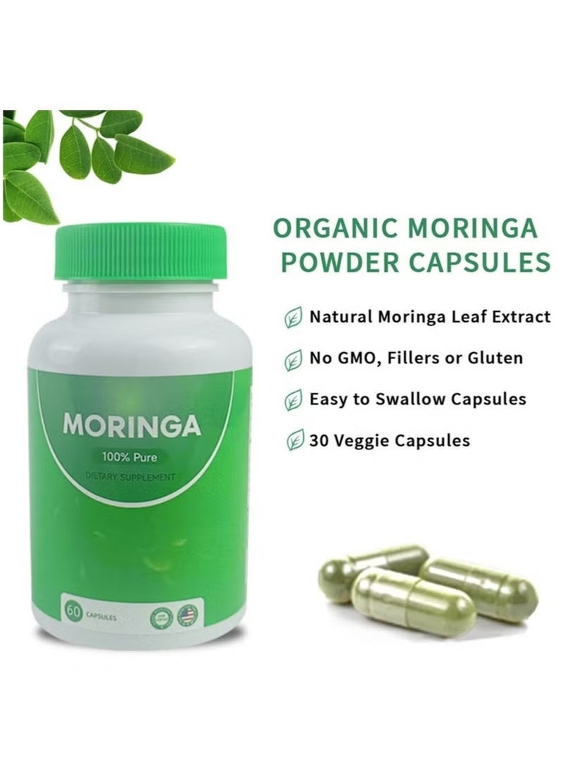 مورينجا مكمل المورينجا – 60 كبسولة نباتية لدعم قوة المناعة وصحة الجهاز الهضمي والطاقة اليومية - Image 5